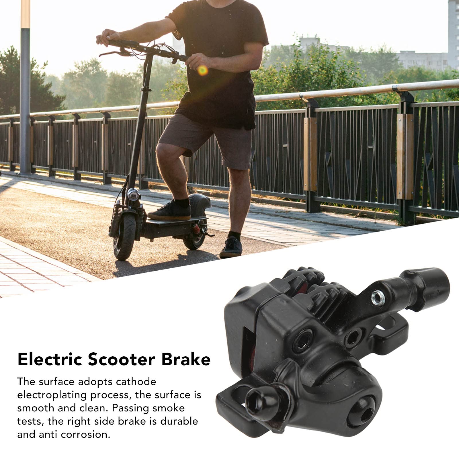 Scooter Disc Brake Caliper, Electric Scooter Brake Right Side Caliper Replacement Parts Mechanical Brake Disc Accessory