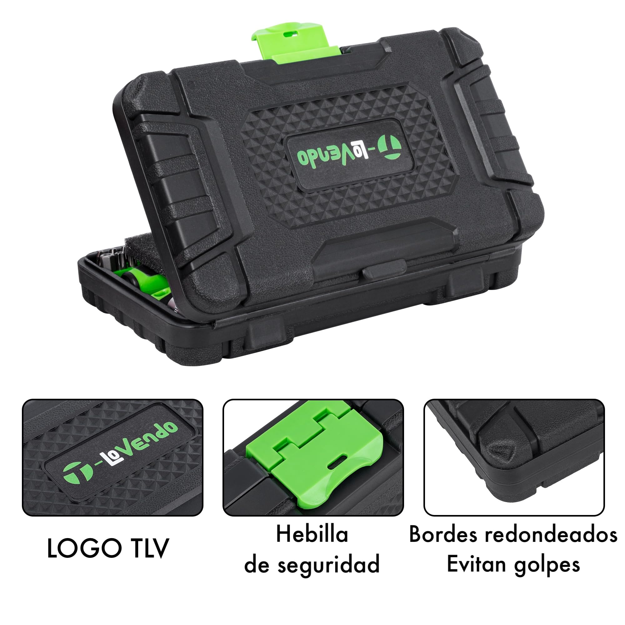 130pcs Professional Complete Tool Case | Ideal Small Size Car | With Socket Set, Screwdriver Bits and Ratchet | Chrome Vanadium — view 4