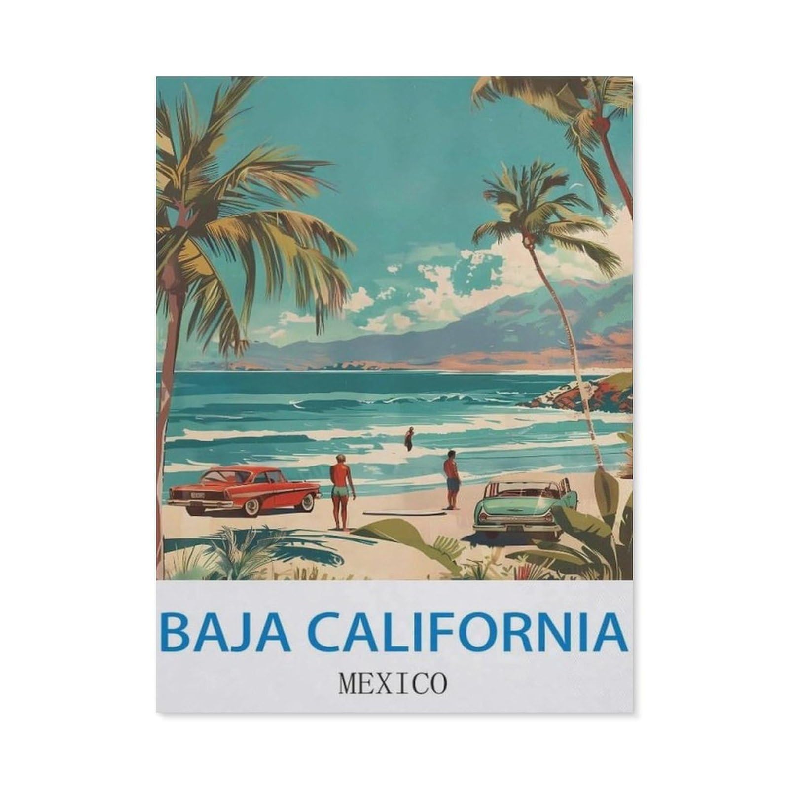 BEAYODKP Baja California Mexico，Diamond Painting Kits for Adults - 5D Diamond Painting Kit Full Drill, Diamond Art Kits for Home Wall Decor（30 x 40 cm/11.81 x 15.74 inches）-CJ14