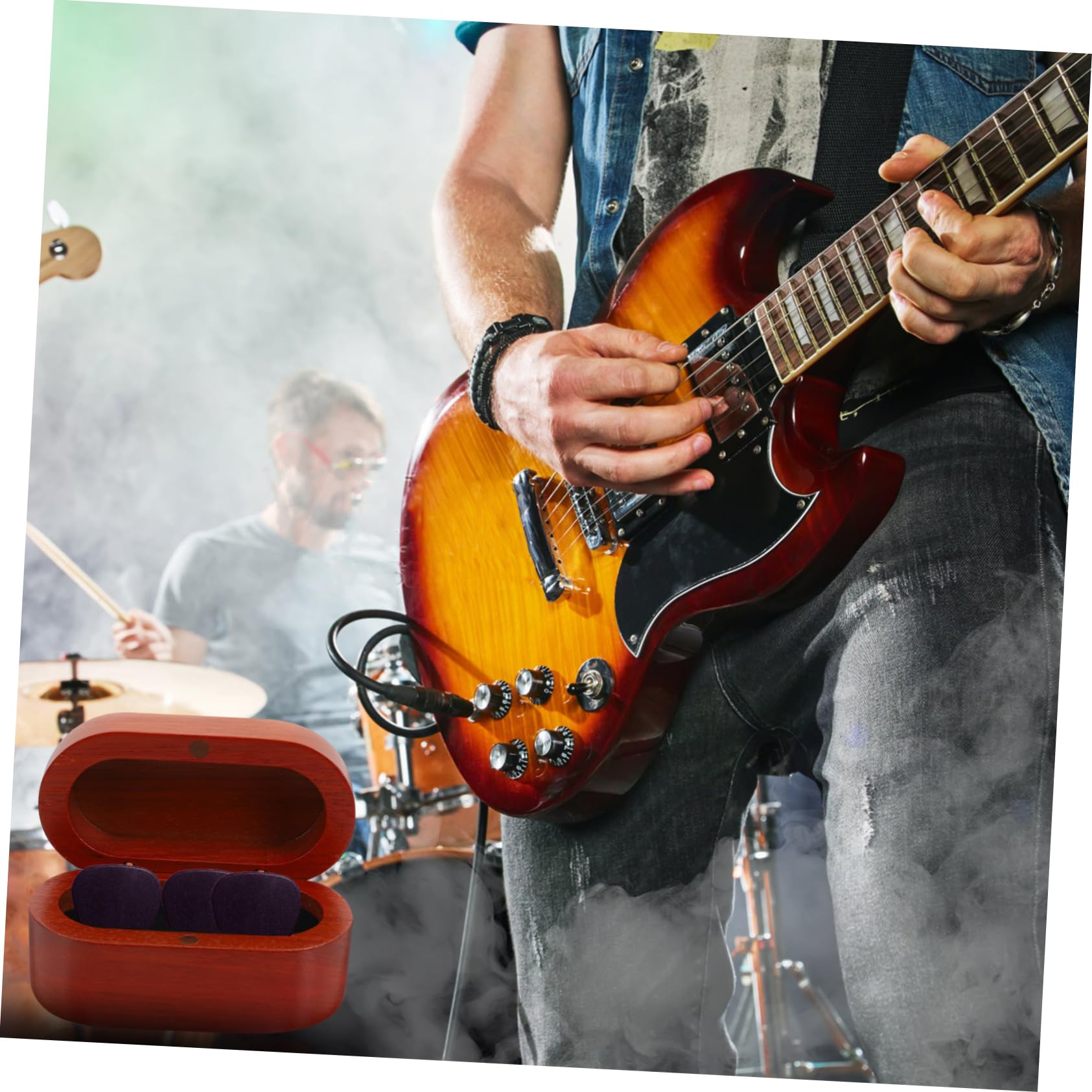 ibasenice 4stücke Gitarren-Pick-aufbewahrungsboxen Assortierte Farben Für Plectrum-Ordnung Und Schutz Für Musiker Und Geschenkideen Ohne Picks