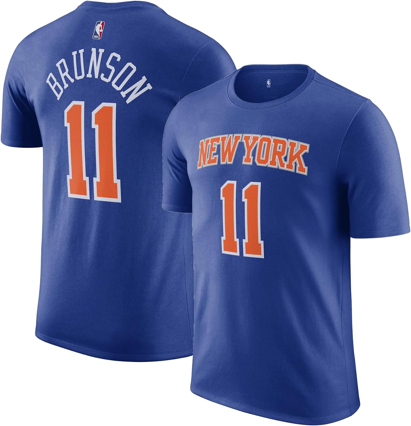 Jalen Brunson New York Knicks NBA Kids Youth 4-20 Blue Icon Edition Performance Jersey T-Shirt