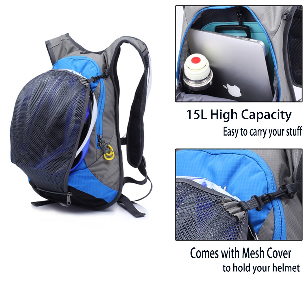 Sac à Dos D'hydratation Pour Randonnée Avec Poche à Eau De 2 L (1,984,5 G) - Sac à Eau Tactique Avec Rangement - Sac à Dos Isotherme Léger Pour La Course à