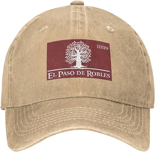 Miniatura 2 de KOSPOGO Bandera de Paso Robles, gorra de béisbol de California para hombres y mujeres, sombreros de vaquero vintage ajustables para papá