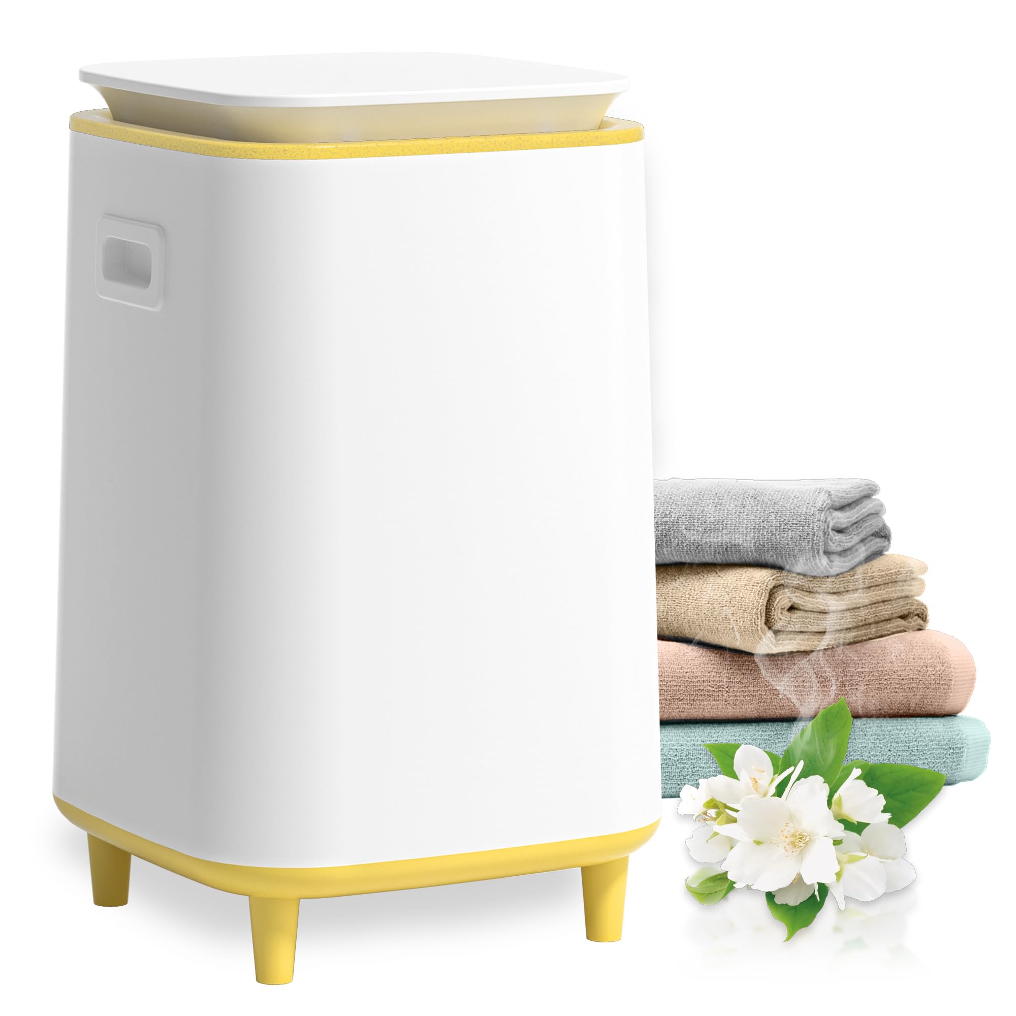 Large Towel Warmer for Bathroom, Unlimited Heating Heated Towel Warmers Bucket, Bath Blanket Warmers for SPA, Auto Shut Off, Fits Up to Two 40"X70" Oversized Towels, Bathrobes, Ideal Gifts, Yellow