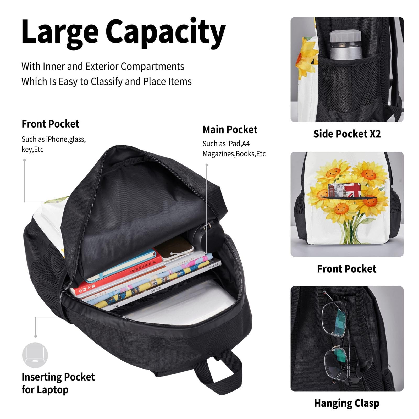 Set 3 in 1 borsa da viaggio per pendolari, borsa termica per il pranzo, borsa termica per il pranzo, borsa da lavoro con custodia per laptop