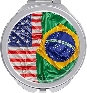 American and Brazilian Flags Travel Makeup Mi...