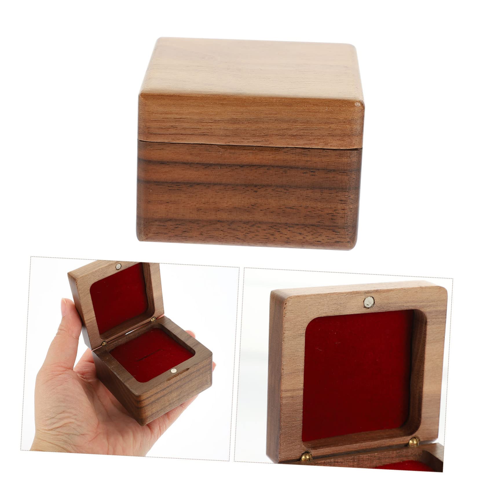 SOIMISS 3pièces Boîte à Anneau Délicate Avec Couvercle Présentoir Romantique Pour Fiançailles Pour Organisateur Élégant Pour Collection De Bagues