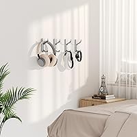 Vista 2 de Pickpiff Ganchos Adhesivos de Pared para Abrigos - Percha de Puerta Resistente de Sujeción, Gancho de Metal para Colgar Toalla, Bolso, Bata, plateado