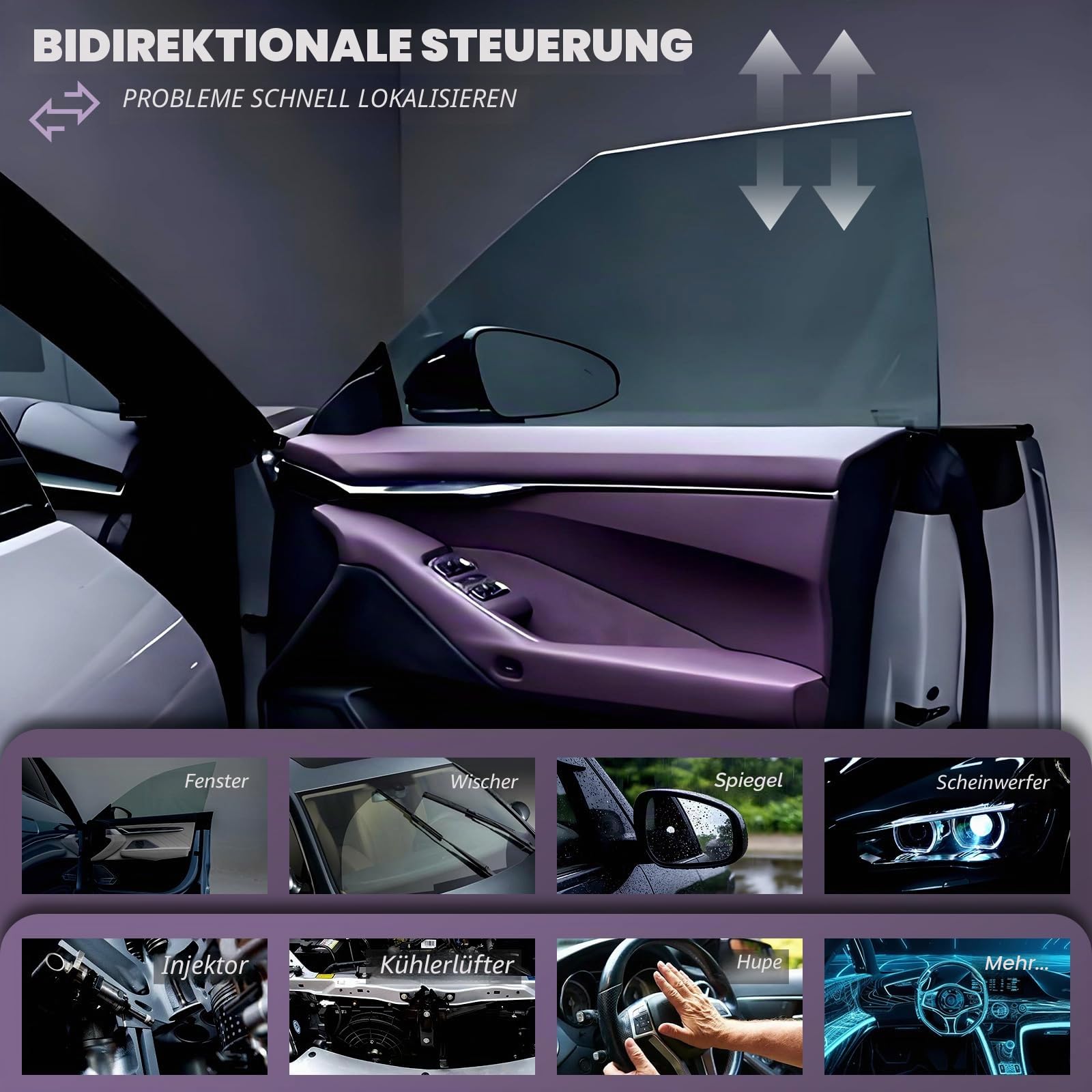 Launch AIOBD Bluetooth OBD2 Scanner mit KI, AI-Diagnosegerät Auto mit Vollsystem, OBD-II Fehlercodeleser für iOS & Android, Motor, ABS, Airbag-Diagnose & Wartungsfunktionen
