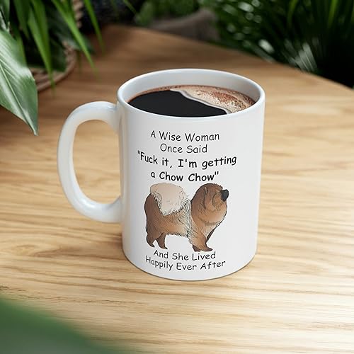 Miniatura 6 de Taza divertida para mujeres dueñas de mascotas – Taza para café «A Wise Woman Once Said», blanca, 325 ml.