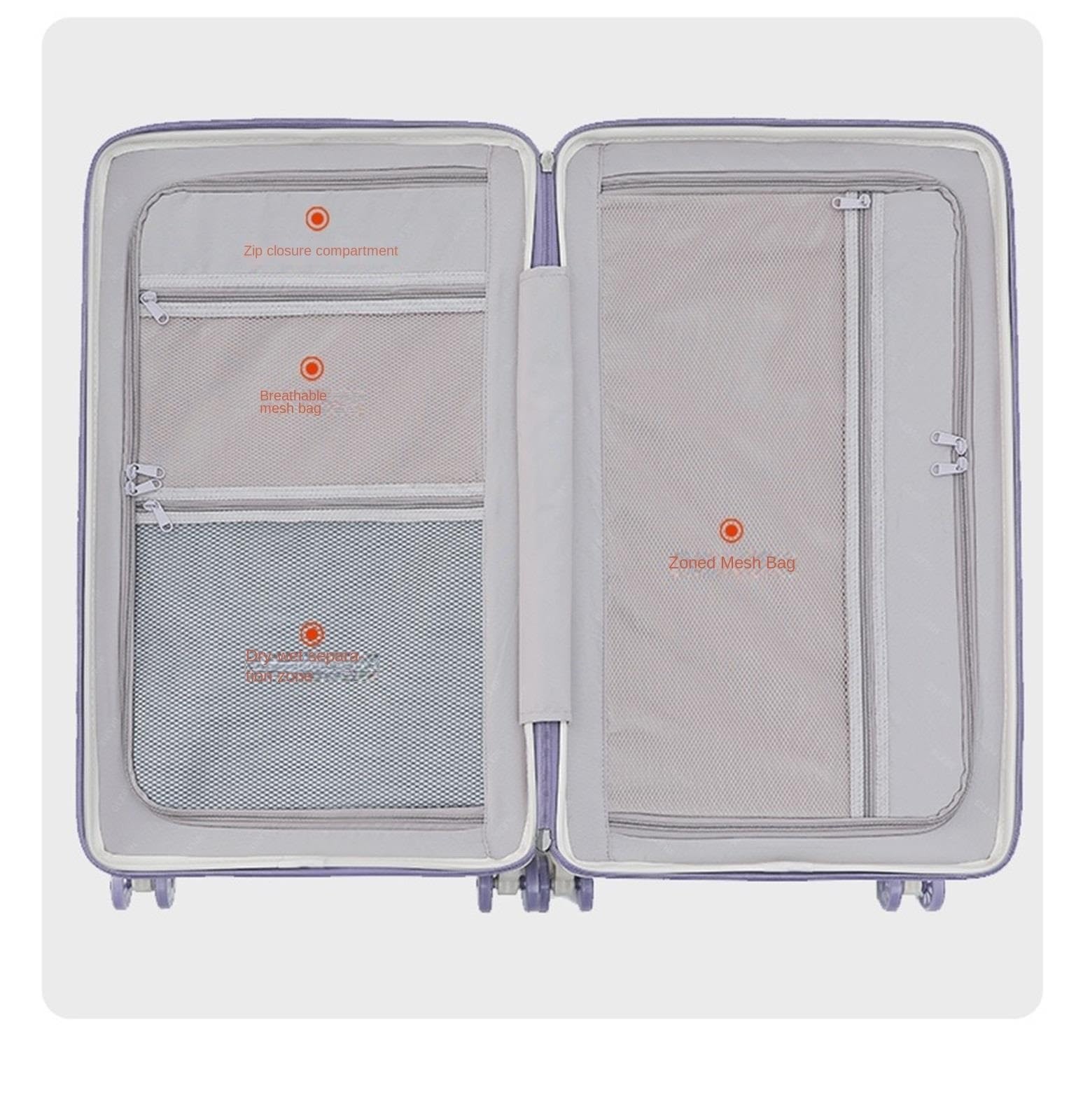 Walizka Szeroka Torba Na Kółkach O Dużej Pojemności Dla Studentów Bagaż Podręczny(White,24inch)