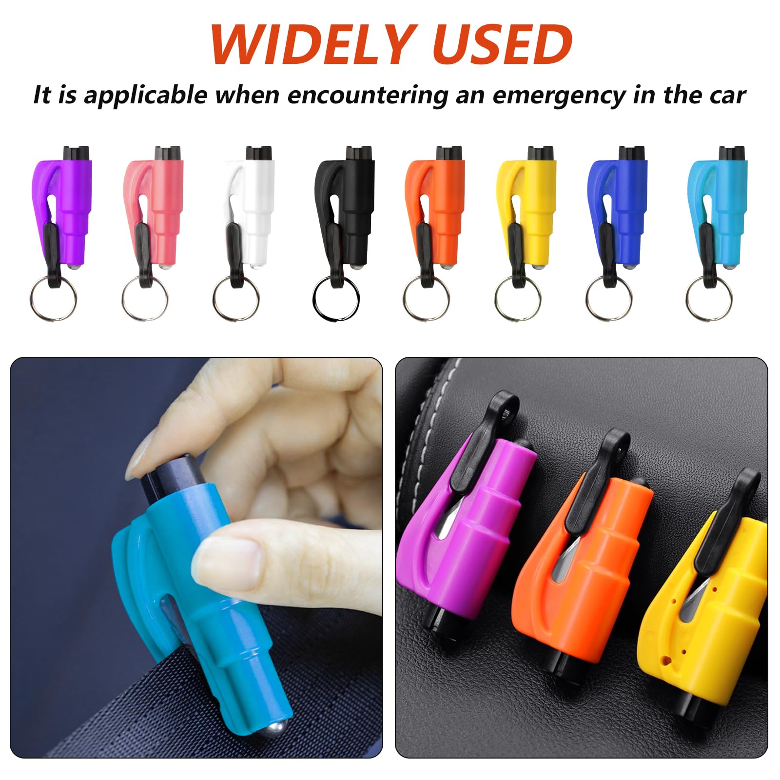 GWAEPU 5-teiliges Auto Notfallwerkzeug Set - Gurtschneider & Glasbrecher