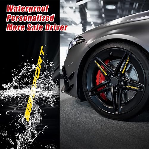 Miniatura 5 de Ziciner 14 calcomanías reflectantes para automóvil, emblema deportivo de automóvil, logotipo de carreras deportivas, calcomanías impermeables para