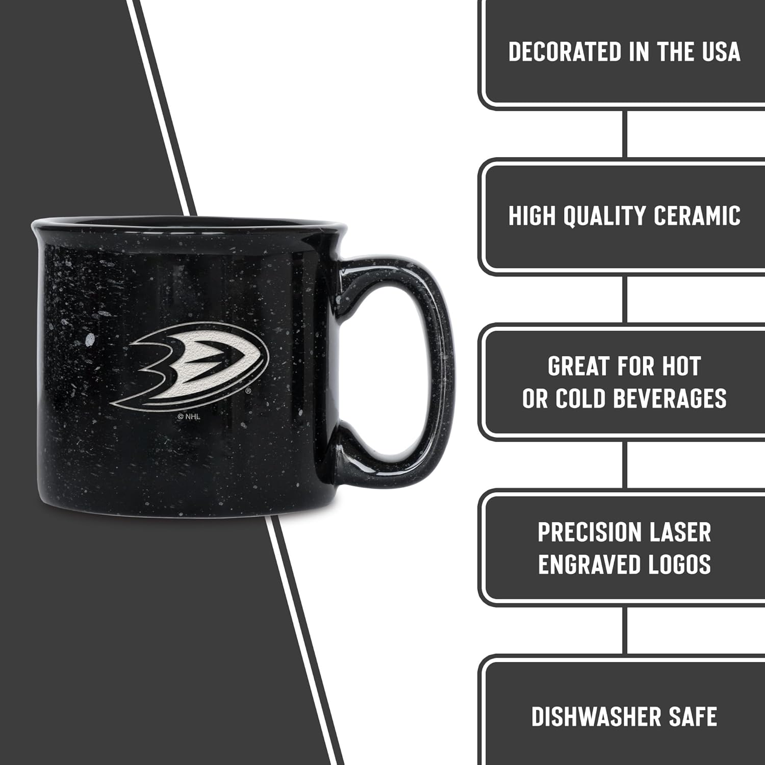 Rico Industries NHL Hockey Speckle 15oz Laser Engraved Campfire Coffee, Tea, Hot/Cold Mug - Great Gift Item - Image 7