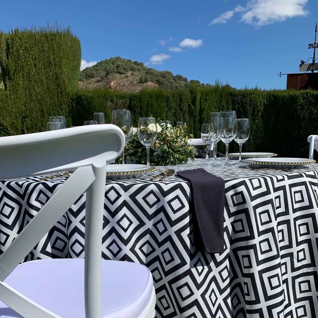 EME 2 Sillas Crossback Color Blanco, Sillas de Comedor o Cocina. Incluye 2 sillas. Elegantes para Cocina o Comedor, apilables y Muy Resistentes. Fabricada en Polipropileno Monoblock.