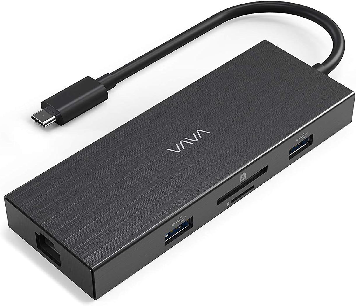 VAVA USB C Hub, 8-in-1 Type C Adapter with HDMI Port, 100W PD Charging Port, Gigabit Ethernet Port, SD/TF Card Reader, 2 USB 3.0 Ports, USB 2.0 Port for MacBook & USB C Laptops