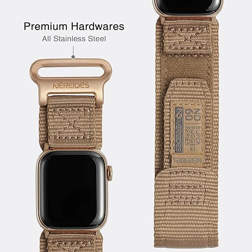 Vista 176 de Nereides Correa deportiva de nailon resistente con diseño de bucle tejido compatible con correa de Apple Watch, para iWatch de 1.65, 1.73, 1.77