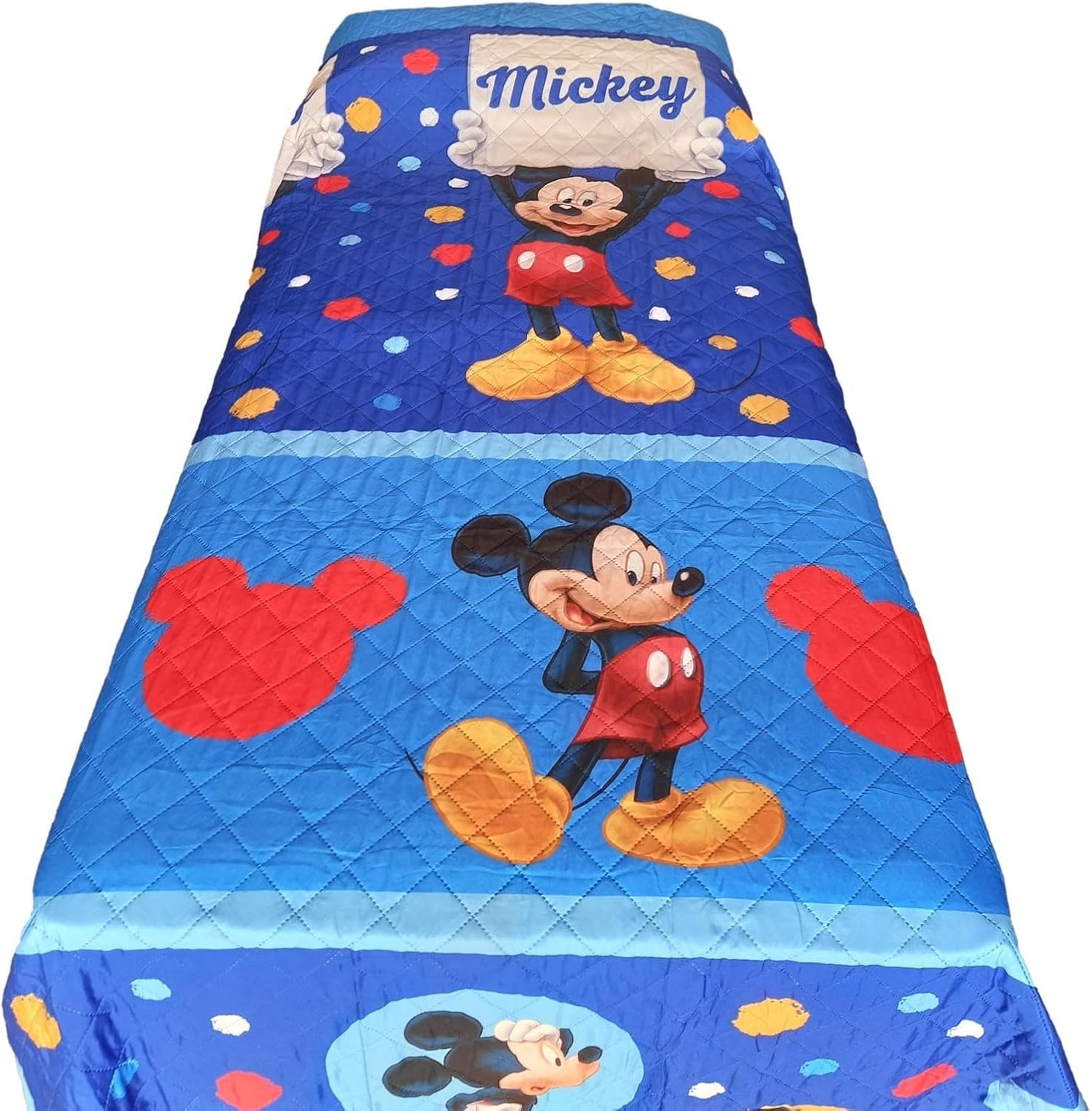 Disney Trapuntino Singolo Primaverile Estivo Personaggi Cartoons Copriletto Trapuntato Leggero Bambini (Mickey)
