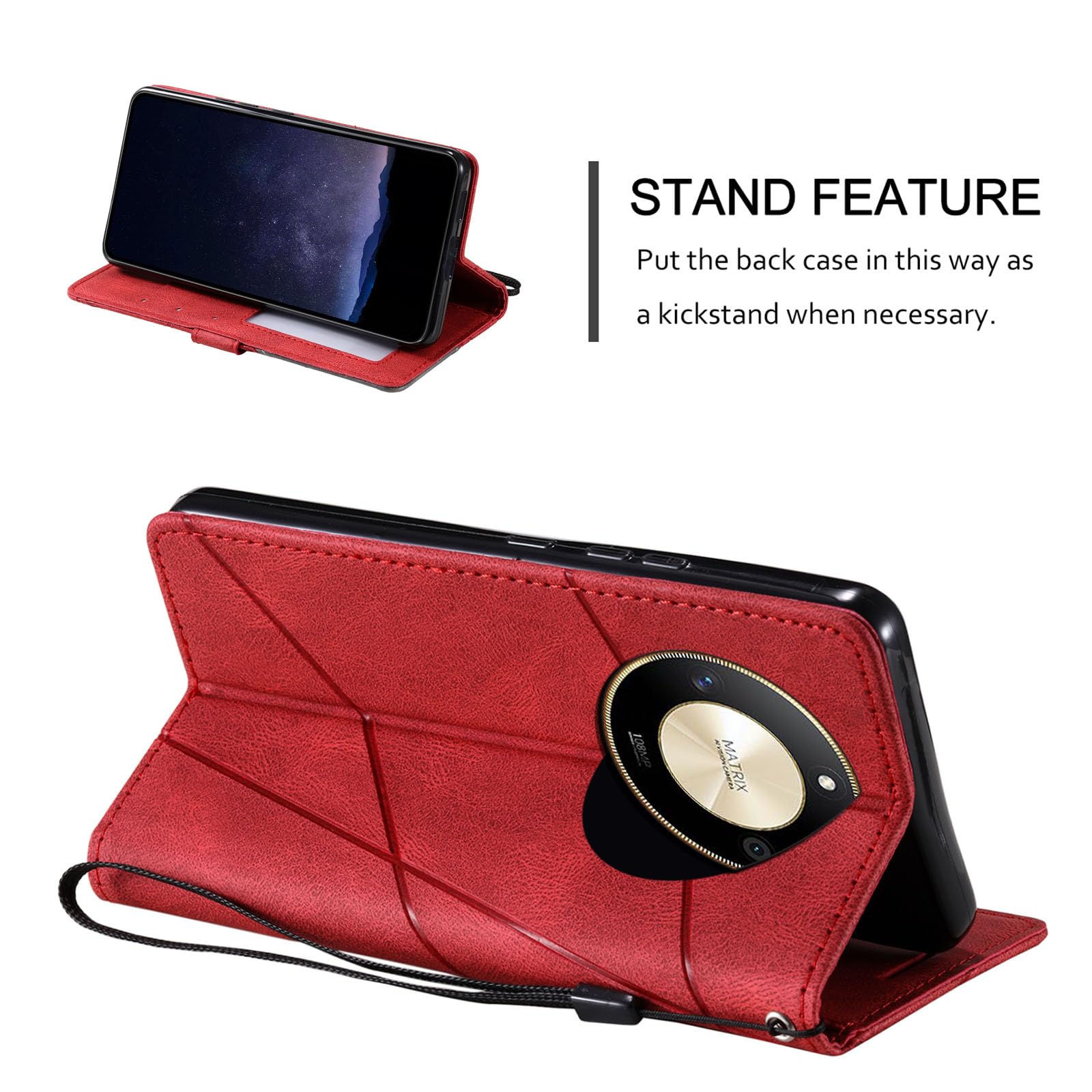 SEAHAI Cover per Honor Magic 5 Lite 5G (Magic5 Lite) Portafoglio
