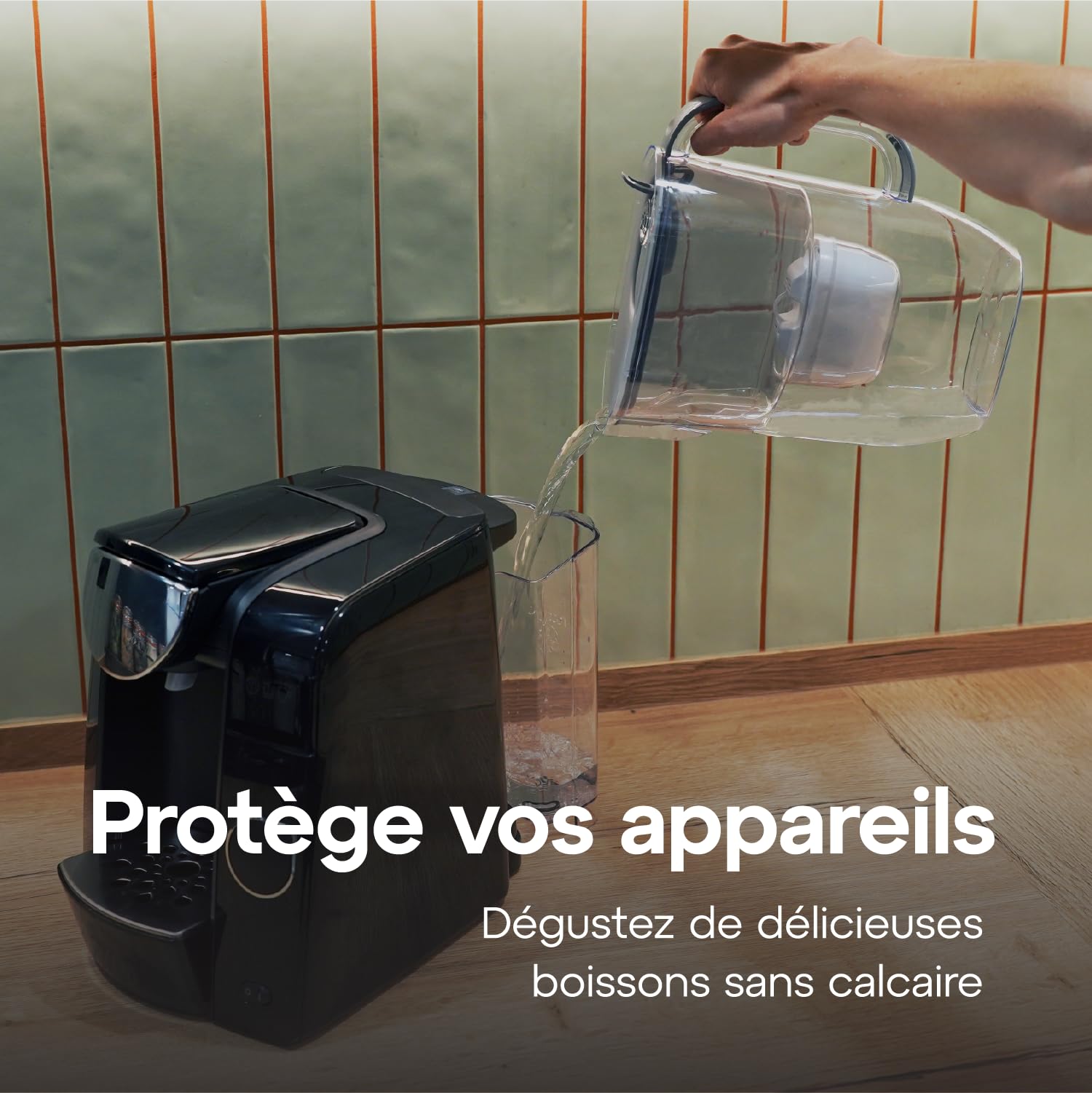 AQUAPHOR Fresh Carafe Filtrante 3,2 L avec (3) Filtre à Eau Maxfor+ (Gris)