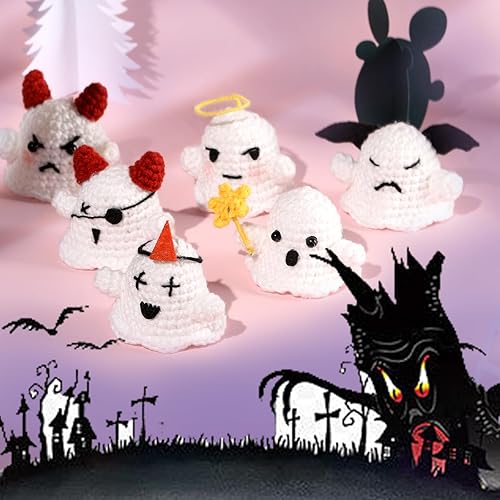 Miniatura 2 de Pnytty Kit de ganchillo para principiantes y adultos, kit de ganchillo para principiantes, 6 piezas de Ghost Prince, kit completo de iniciadores de