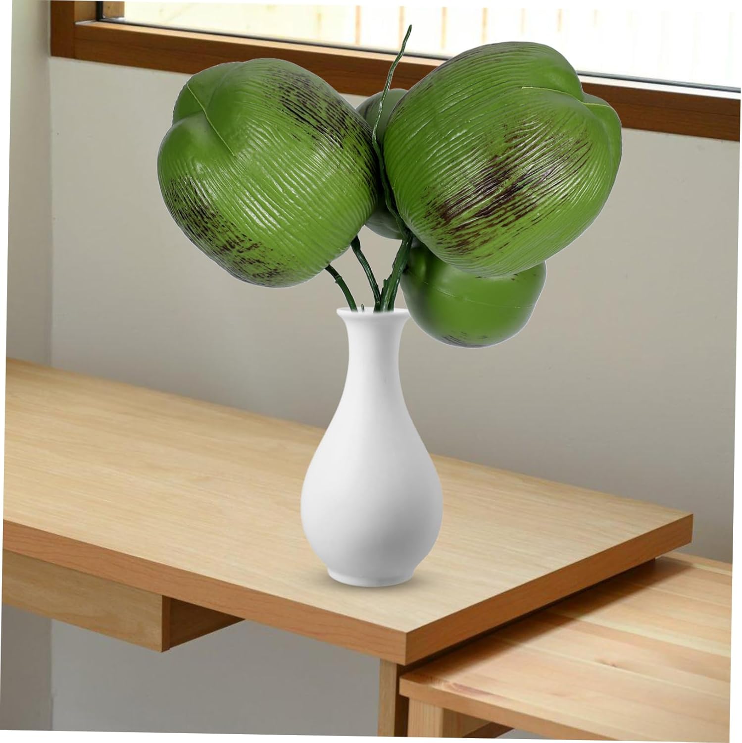 Bunch Realistic Artificial Coconut Decoration for Tropical Party Decorations Aloha Supplies Beach Wedding Decor Lightweight Fake Fruit for Home and Office Use