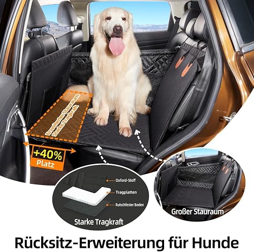 GGW Dog Car Seat Back Seat for Medium & Large Dogs - Safety Seat with Attachment Strap, Non-Slip & Waterproof Dog Seat as Dog Bed for Car, SUV - 3