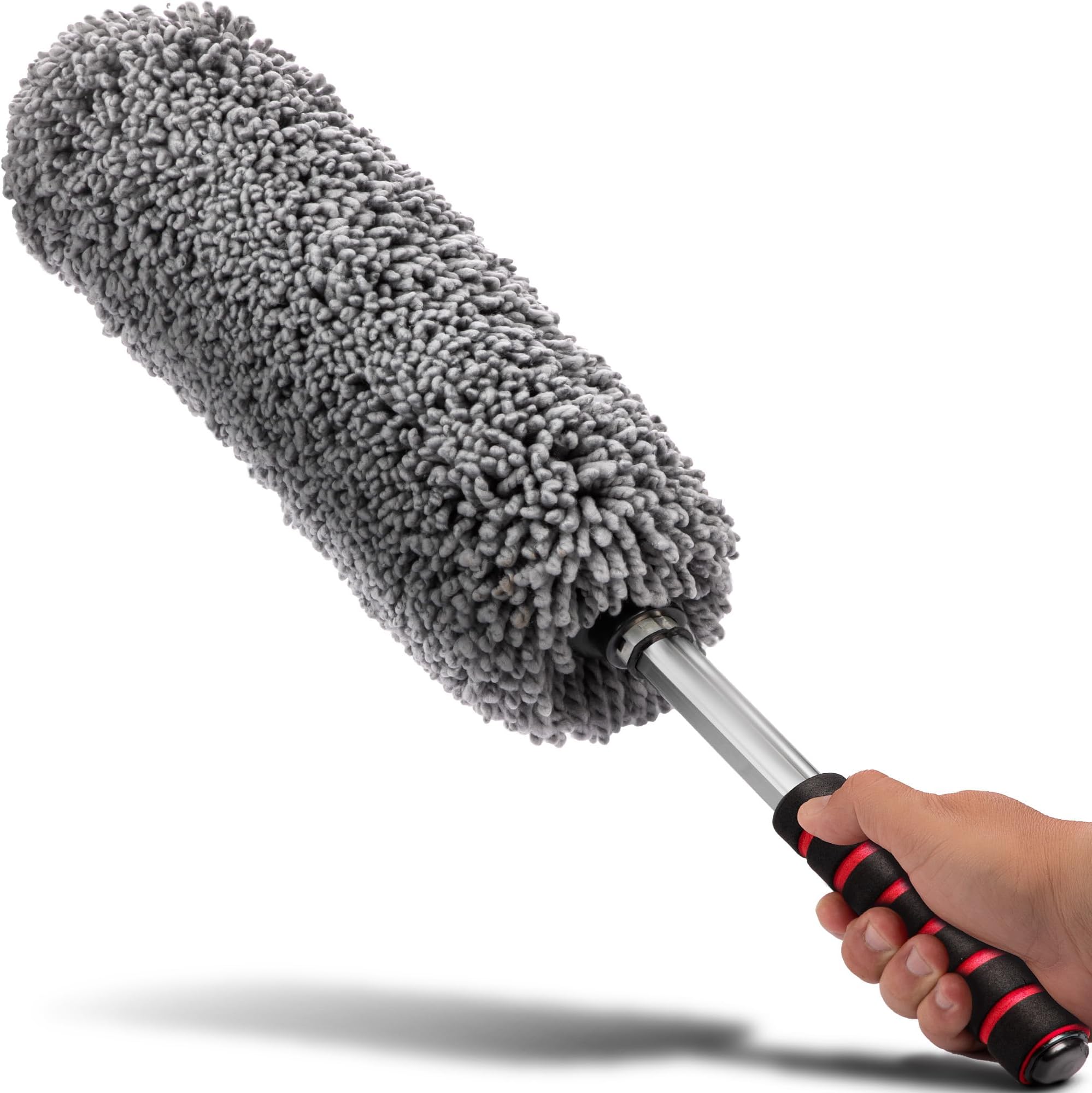 Relentless Drive Ultimate Car Duster - The Best Microfiber Multipurpose Duster - Pollen Removing - Exterior or Interior Use - Lint Free - Long Unbreakable Extendable Handle