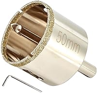 Vista 7 de Sierra perforadora de diamante de 1 3/4 pulgadas con broca piloto, sierra de agujero para azulejos de 1.75 pulgadas con broca central para mármol