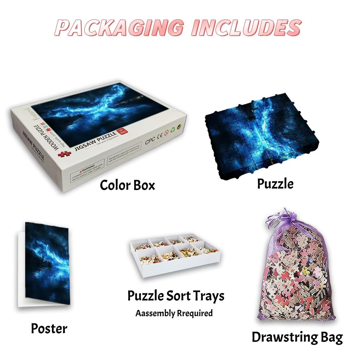 Puzzle 5000 Pezzi Fantasia, Puzzle Notte stellata per Adulti, Puzzles in Legno Intrattenimento Creativo, Divertimento, Puzzles Educativi Classici con Confezione di Alta Qualità Idea Regalo Donna -2494