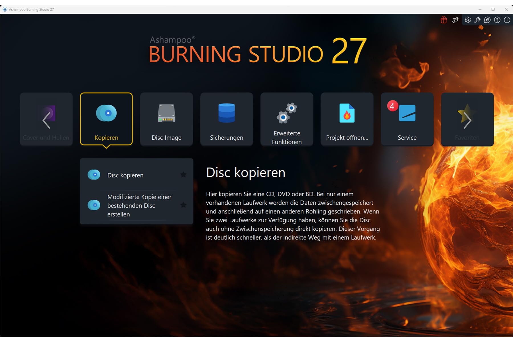 Burning Studio 27 - Professionelles Brennprogramm für CD, DVD & Blu-ray, Kopieren, Musik-Ripping (AAC/WAV), 4K H.265 Video, 1.800+ Autoradio-Profile, Datensicherung mit Kratzerschutz für Windows 11/10