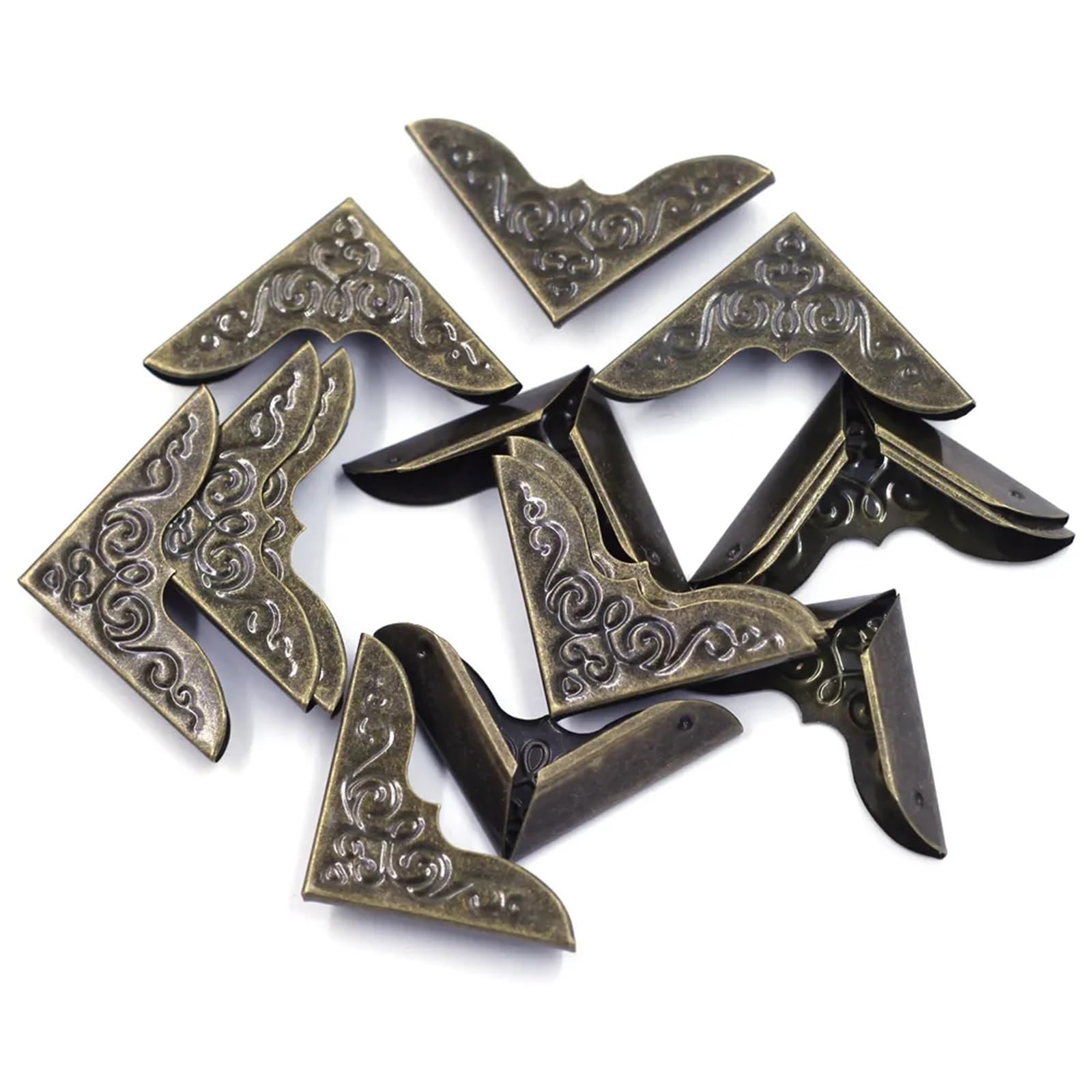 Angoli per foto, 60 pezzi, protezioni per angoli, album di ritagli, hardware, intagliati, libri, menù, album, cartelle, bronzo, artigianato, fai da te, risultati 43 x 31 mm