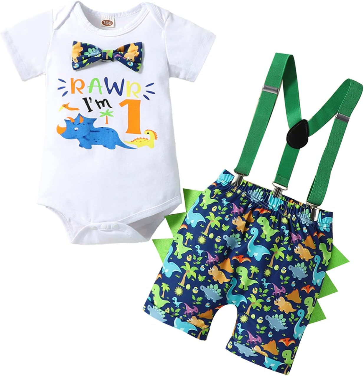 Baby Boys Funny First Birthday Outfit Infant Boy 1st Cake Smash Clothes Bow Tie Pants Set