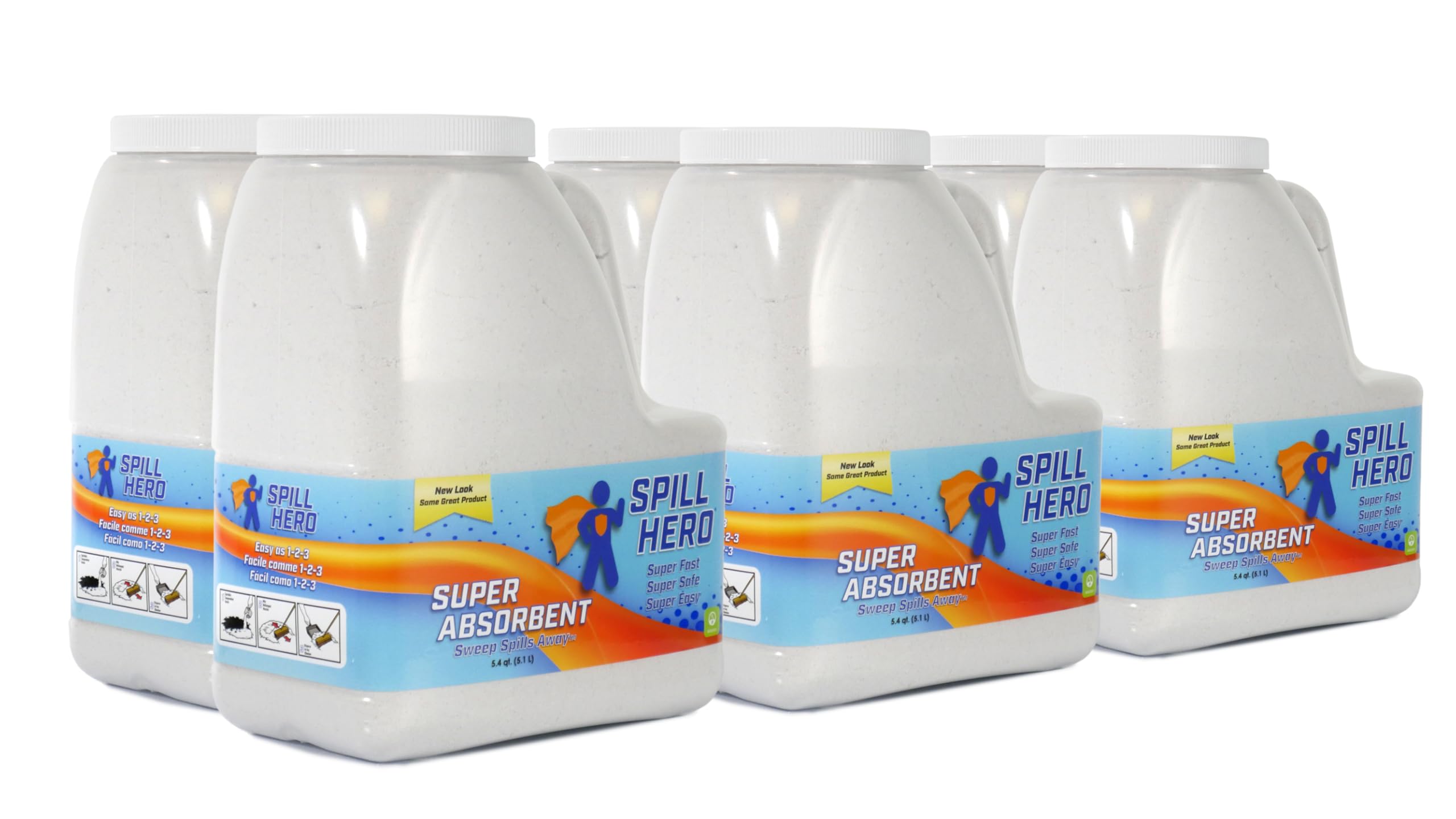 Xsorb Spill Hero Universal Super Spill Clean Up Bottle, 5.4 quart (6)
