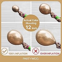 Vista 6 de PartyWoo Globos dorados metálicos, 100 piezas de diferentes tamaños de 18, 12, 10 y 5 pulgadas, kit de arco de globos de oro cromado para Gold-g127