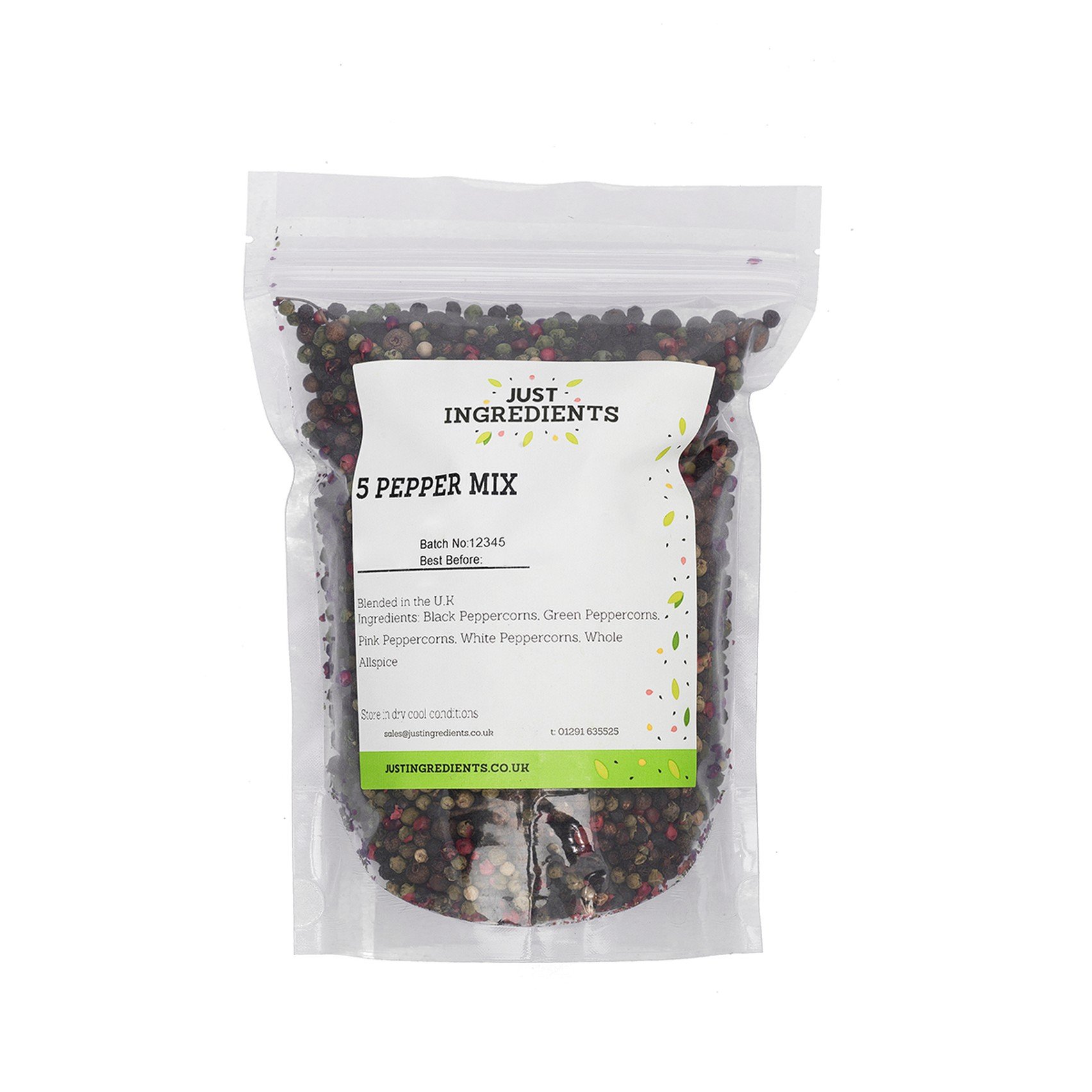JustIngredients Premier 5 Pepper Mix 250g, Model 125PE_250g