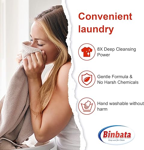 Miniatura 26 de Hojas de detergente para ropa, hasta 128 cargas, hipoalergénicas, ecológicas, sin perfume, biodegradables, sin plástico, sin líquido, adecuadas