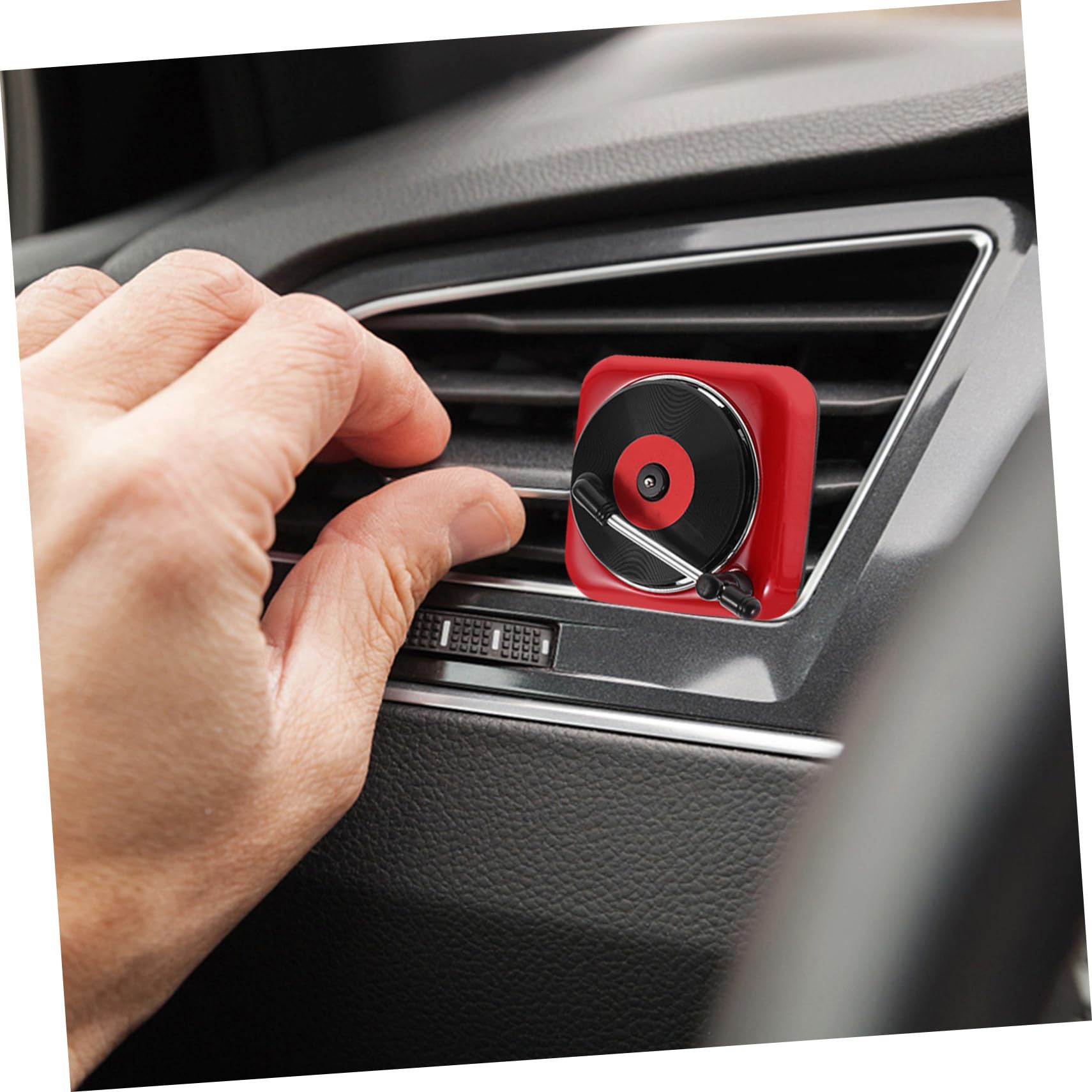 OUNONA Retro Schallplattenspieler Parfümclip Auto Lufterfrischer Duftstecker mit Kunststoff Eliminiert Unangenehme Gerüche und Schafft Sommeratmosphäre im Auto