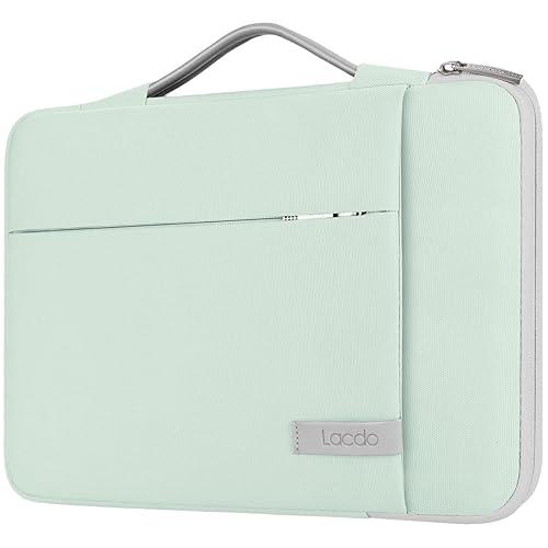 Lacdo 360° Protective Laptop Sleeve Case for 13 inch New MacBook Air M4 A3240 2025, M3 A3113, M2 A2681, M1 A2337 | 13" MacBook Pro M2/M1 A2338 A2251 | 13" iPad Pro M5 / iPad Air M3 Computer Bag, Green