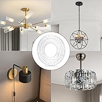 Vista 5 de Paquete de 2 soportes de montaje de lámpara, placa de montaje de luz de techo, bloques de montaje de luces de pared con tornillo y tuercas