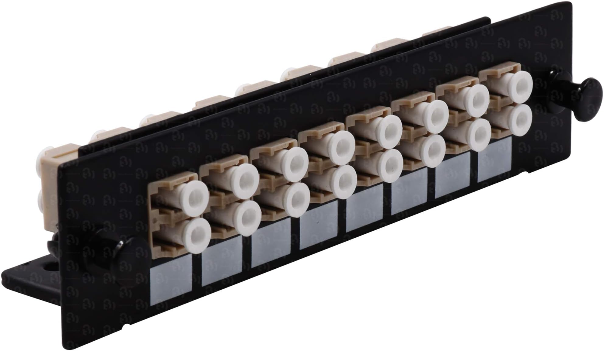 LC Fiber Adapter Enclosure for Fiber Patch Panel Loaded w/8 LC UPC Duplex OM1/OM2 Multimode Beige - LGX Footprint