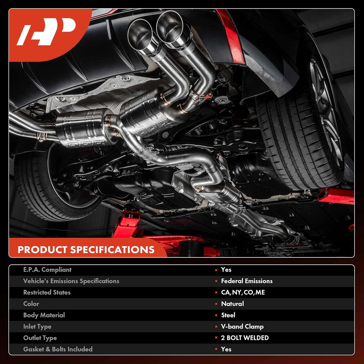 A-Premium Front Catalytic Converter Kit Direct-Fit Compatible with Ford Fusion & Lincoln MKZ, 2013 2014 2015 2016, 2.0L, EPA Compliant