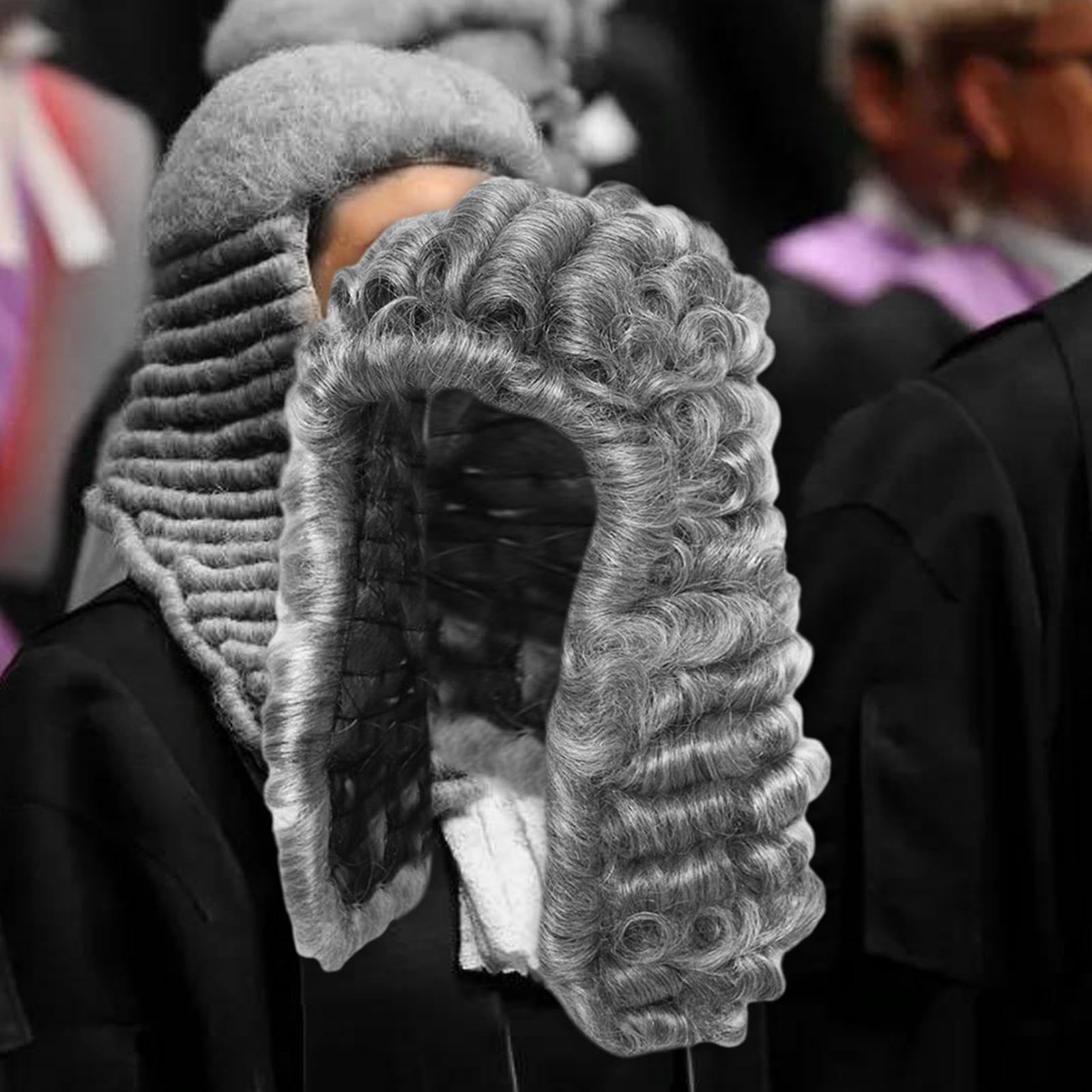 Parrucca Coloniale Uomo/Donna - Per Costume Cosplay E Halloween, Fibra Sintetica - Foto 8