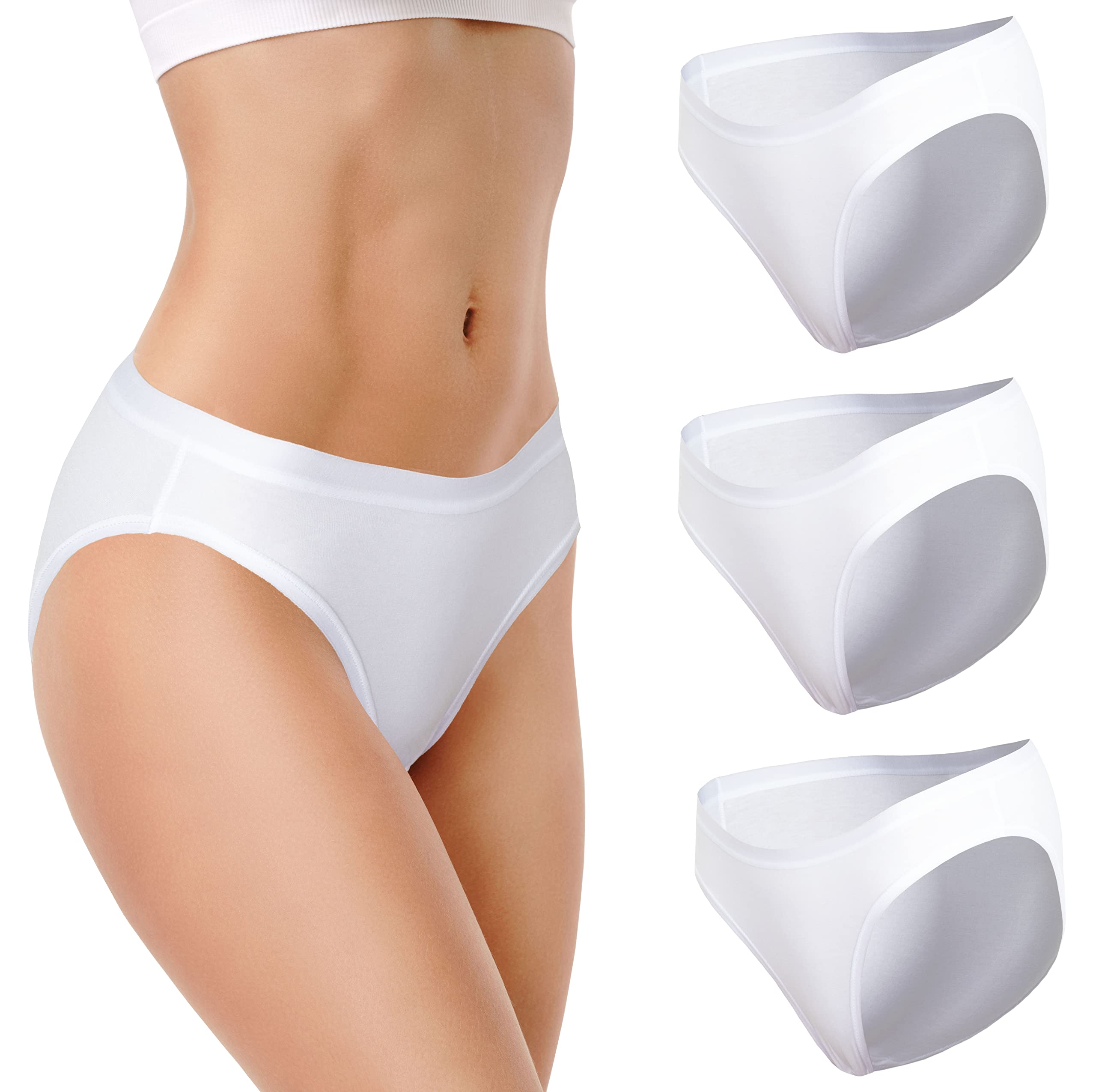 Leamel3 Pack Soft Bikini Knickers for Women Cotton Modal Underwear Bikini Briefs Multipack Women’s Undies Panties