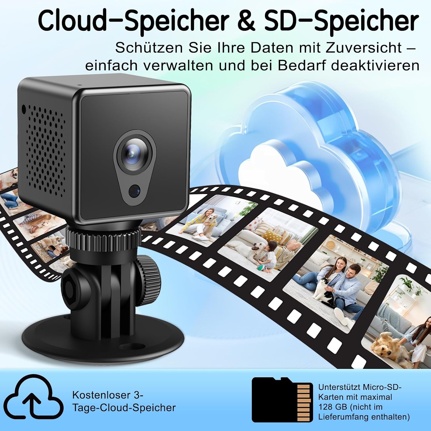 4K Mini Überwachungskamera WLAN Nachtsicht 6