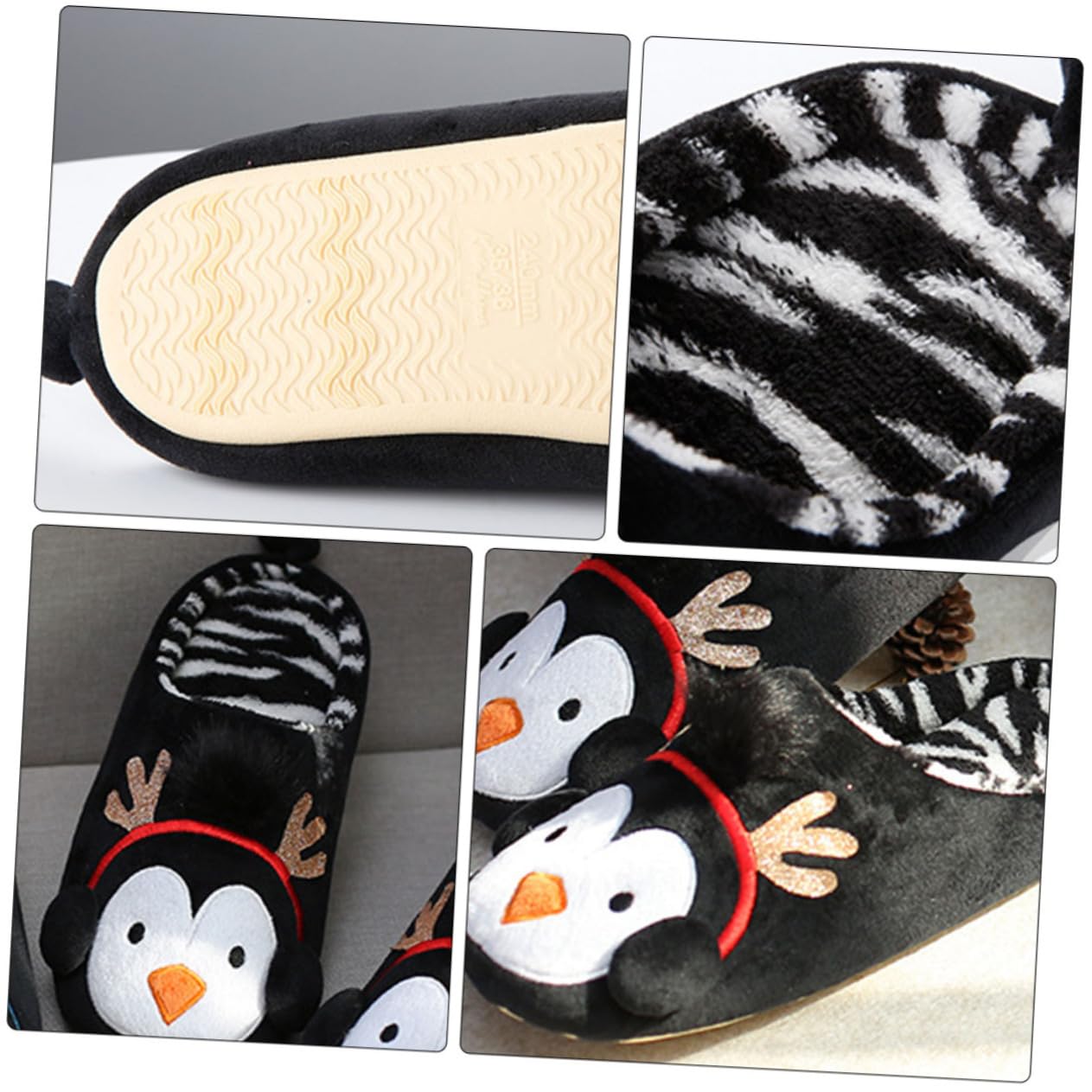 Pantofole Da Casa Calzini Pantofola Per Calda Pantofola Pantofole Invernali Per Pantofole Calde Pantofola Invernale Per Peluche Accogliente Black