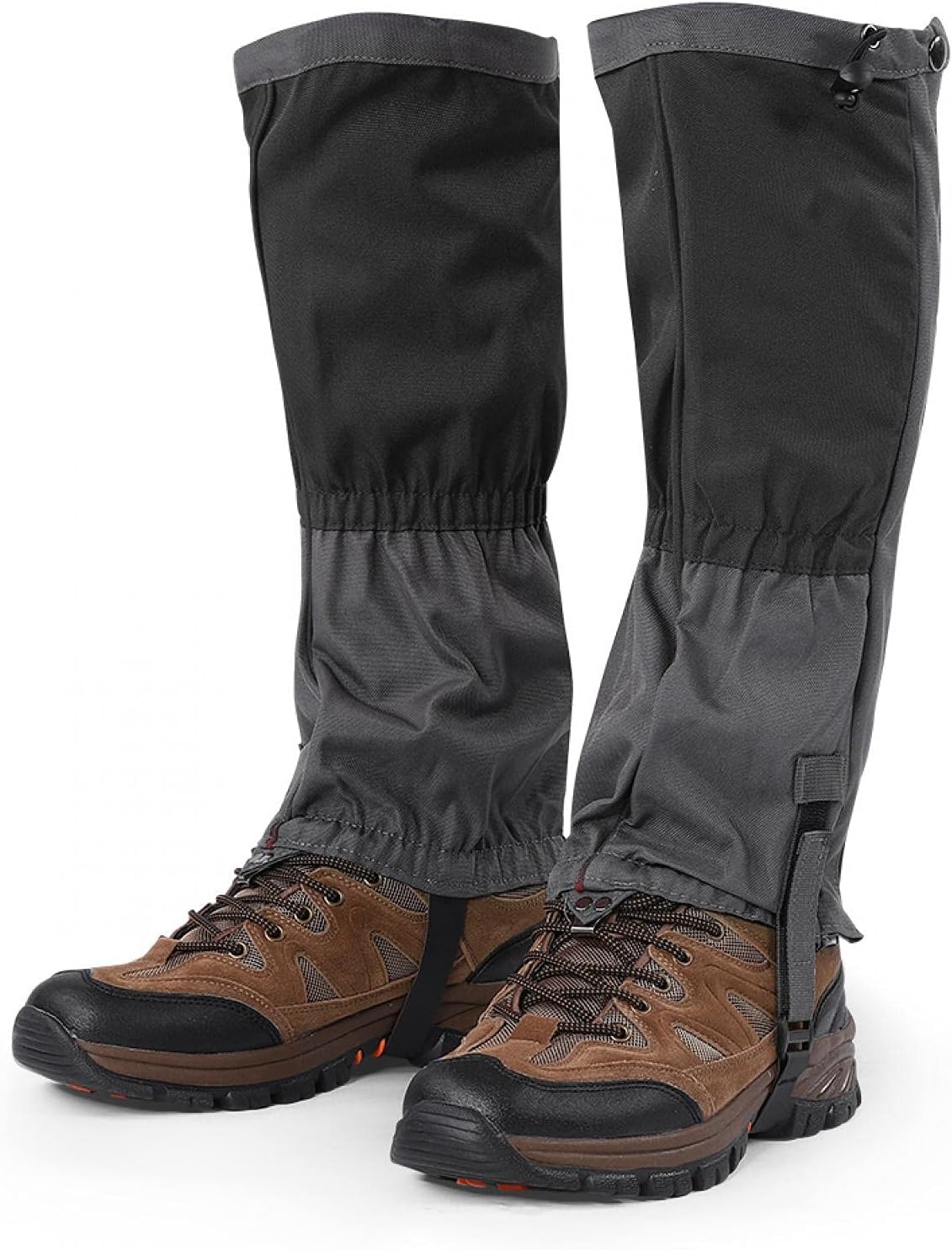 Shipenophy Polaina de Nieve Impermeable, Cierre de cordón Ajustable Impermeable 1 par de Polainas de Senderismo Resistentes para Escalada para Raquetas de Nieve para Escalada en Hielo