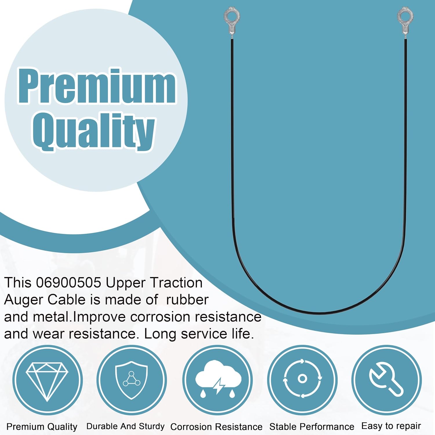 06900505 Traction Cable Fits Ariens Lower Deluxe Platinum | 24 28 30 Track Sno-Thro Snow Blowers