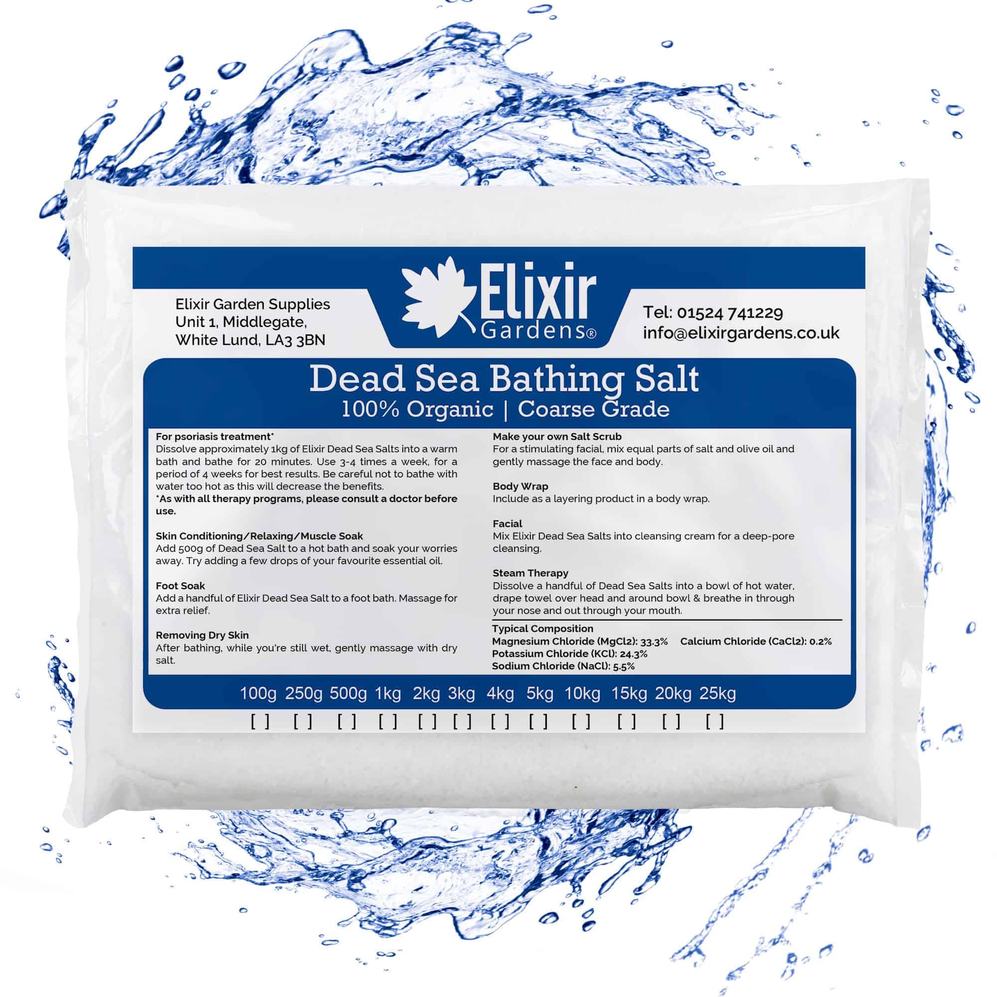 Elixir Gardens ® Dead Sea Coarse Grade - 2KG Bag