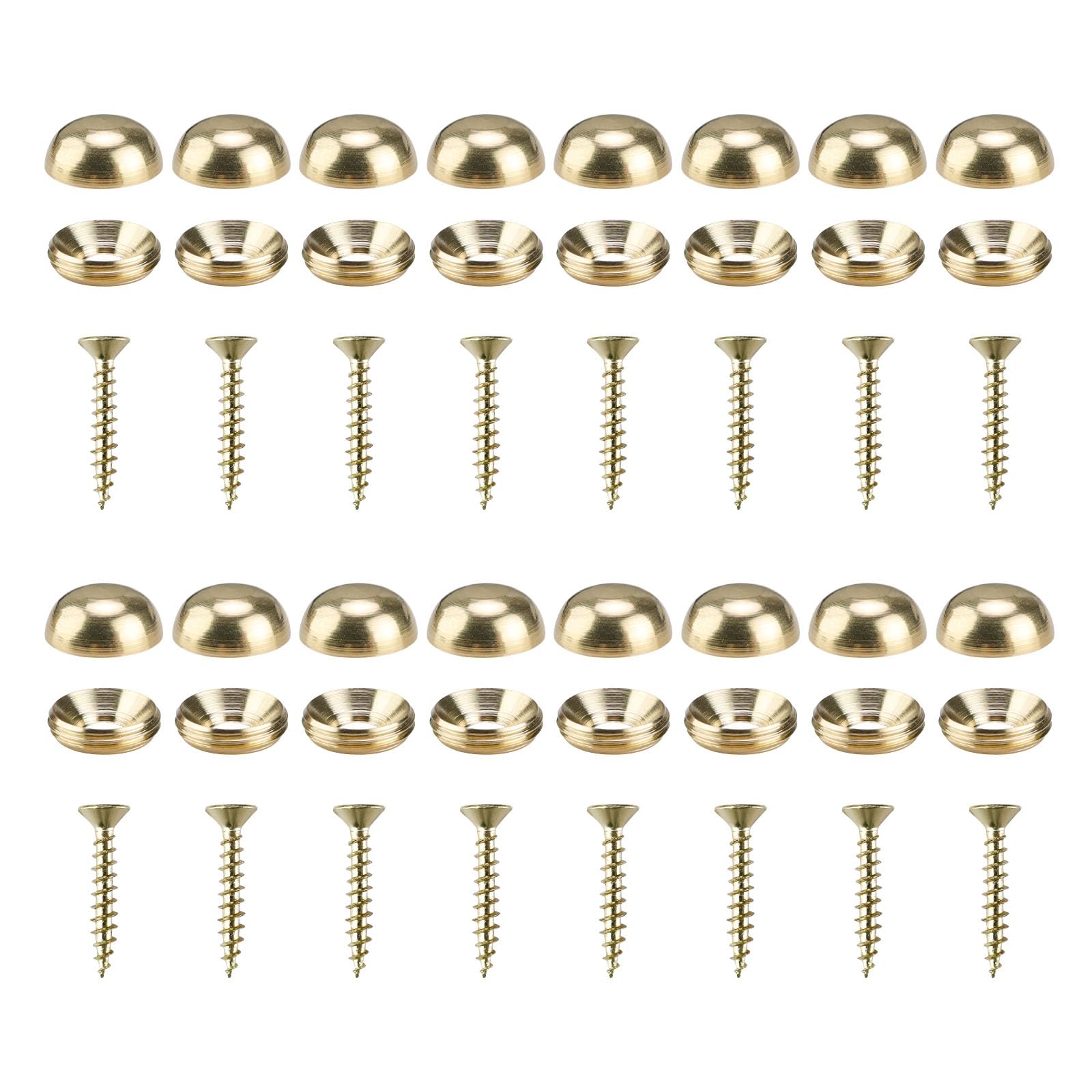 Viti A Specchio In Ottone - 16 Pezzi, 25mm, Con Tappi Decorativi, Per Specchi E Mobili - Foto 10